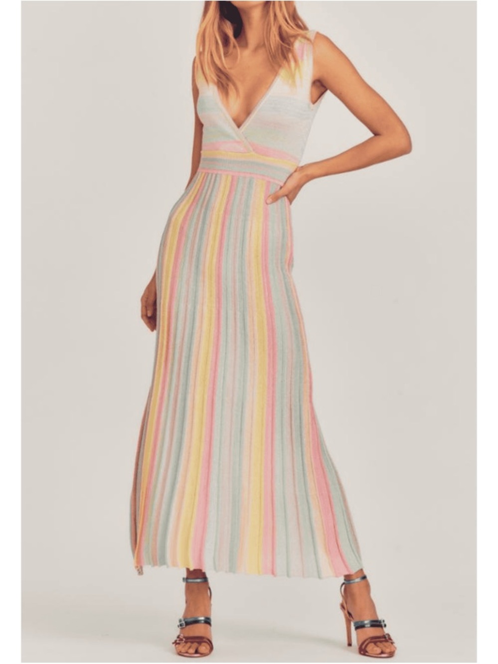 LoveShackFancy Mylene Dress in Pastel Sunrise - XS